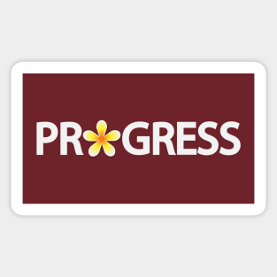 Progress artistic typography design Sticker